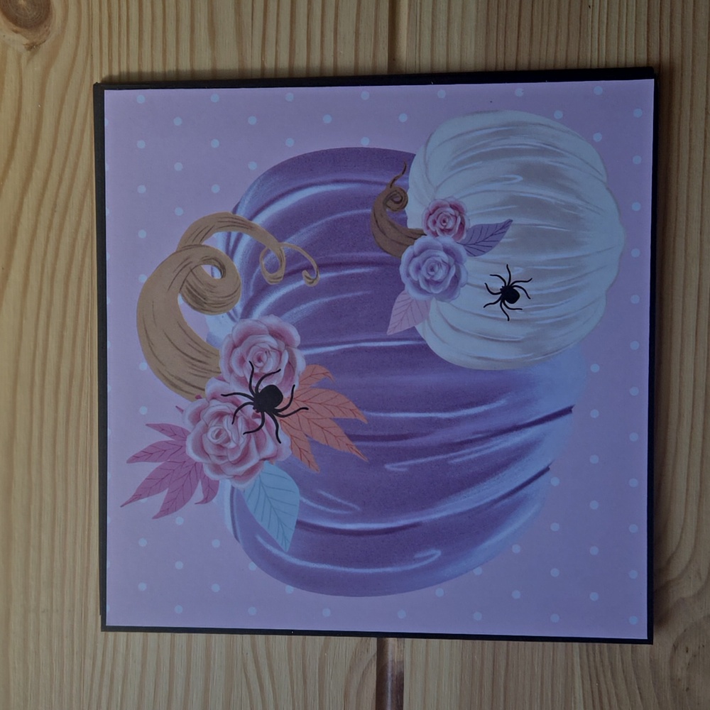 Handmade Halloween Folio Card 6x6 Mini Scrapbook Album